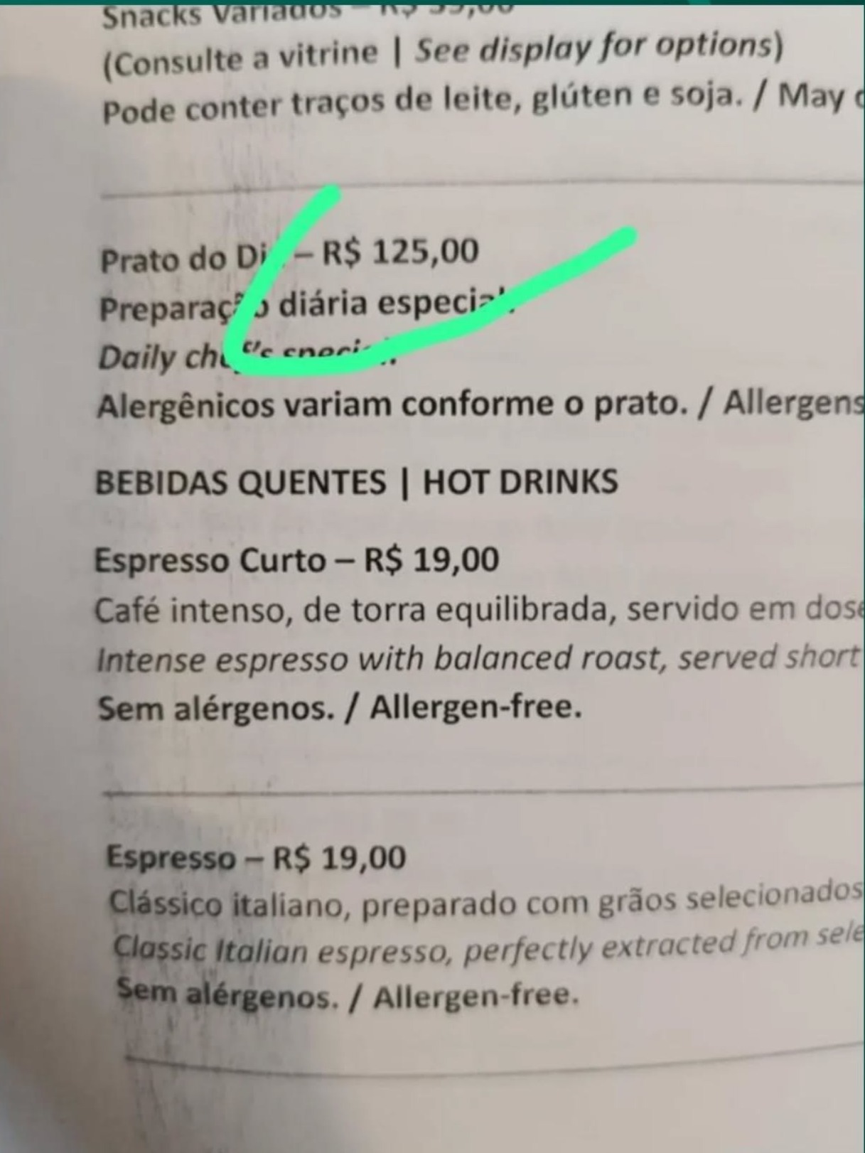 Prato de refeição chega a R$ 125,00 na COP-30